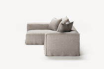 NOMAD - 3 Seater with Chaise Lounge - Left - Textured Blend Beige