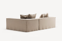 NOMAD - 3 Seater with Chaise Lounge - Right - Brushed Cotton Sandy Beige