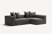 NOMAD - 3 Seater with Chaise Lounge - Right - Brushed Cotton Dark Gray