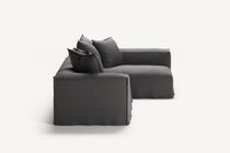 NOMAD - 3 Seater with Chaise Lounge - Right - Brushed Cotton Dark Gray