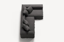 NOMAD - 3 Seater with Chaise Lounge - Right - Brushed Cotton Dark Gray