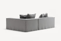 NOMAD - 3 Seater with Chaise Lounge - Right - Brushed Cotton Light Gray