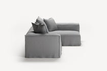 NOMAD - 3 Seater with Chaise Lounge - Right - Brushed Cotton Light Gray