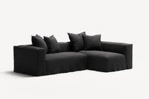 NOMAD - 3 Seater with Chaise Lounge - Right - Pure Linen Dark Charcoal