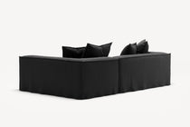NOMAD - 3 Seater with Chaise Lounge - Right - Pure Linen Dark Charcoal