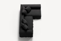 NOMAD - 3 Seater with Chaise Lounge - Right - Pure Linen Dark Charcoal