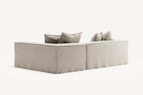 NOMAD - 3 Seater with Chaise Lounge - Right - Pure Linen Off-White