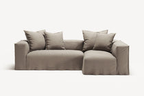 NOMAD - 3 Seater with Chaise Lounge - Right - Pure Linen Pale Gray