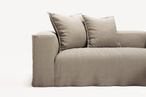 NOMAD - 3 Seater with Chaise Lounge - Right - Pure Linen Sandy Beige