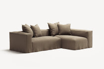 NOMAD - 3 Seater with Chaise Lounge - Right - Pure Linen Natural