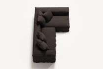 NOMAD - 3 Seater with Chaise Lounge - Right - Pure Linen Truffle Brown