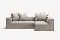 NOMAD - 3 Seater with Chaise Lounge - Right - Textured Blend Beige