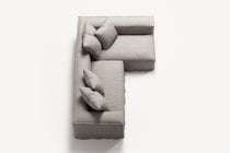 NOMAD - 3 Seater with Chaise Lounge - Right - Textured Blend Beige