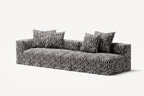 NOMAD - 3 Seat with open end - Right - Chenille Jacquard Zebra Black White