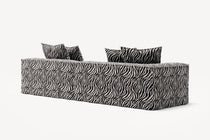 NOMAD - 3 Seat with open end - Right - Chenille Jacquard Zebra Black White