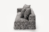 NOMAD - 3 Seat with open end - Right - Chenille Jacquard Zebra Black White
