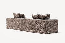 NOMAD - 3 Seat with open end - Right - Chenille Jacquard Zebra Brown White