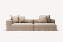 NOMAD - 3 Seat with open end - Right - Brushed Cotton Sandy Beige