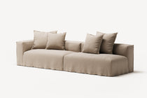 NOMAD - 3 Seat with open end - Right - Brushed Cotton Sandy Beige