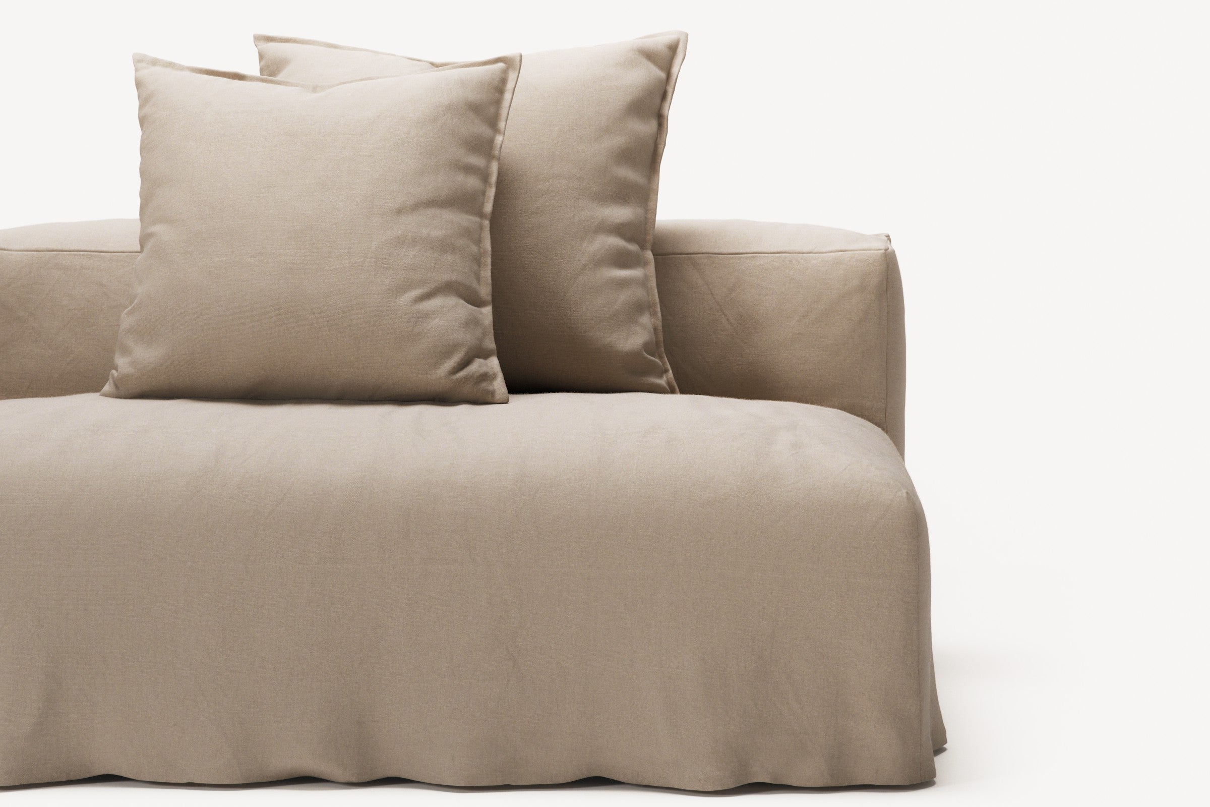 NOMAD - 3 Seat with open end - Right - Brushed Cotton Sandy Beige