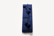 NOMAD - 3 Seat with open end - Right - Brushed Cotton Dark Blue