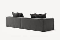 NOMAD - 3 Seat with open end - Right - Brushed Cotton Dark Gray