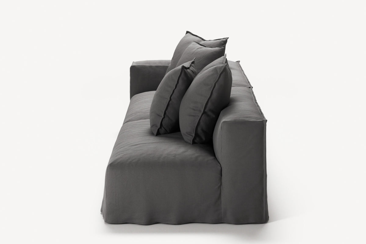 NOMAD - 3 Seat with open end - Right - Brushed Cotton Dark Gray