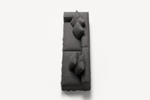 NOMAD - 3 Seat with open end - Right - Brushed Cotton Dark Gray