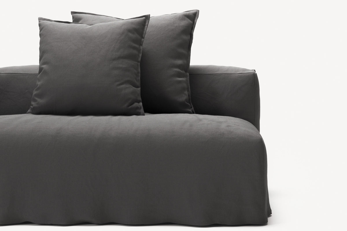 NOMAD - 3 Seat with open end - Right - Brushed Cotton Dark Gray