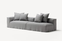 NOMAD - 3 Seat with open end - Right - Brushed Cotton Light Gray