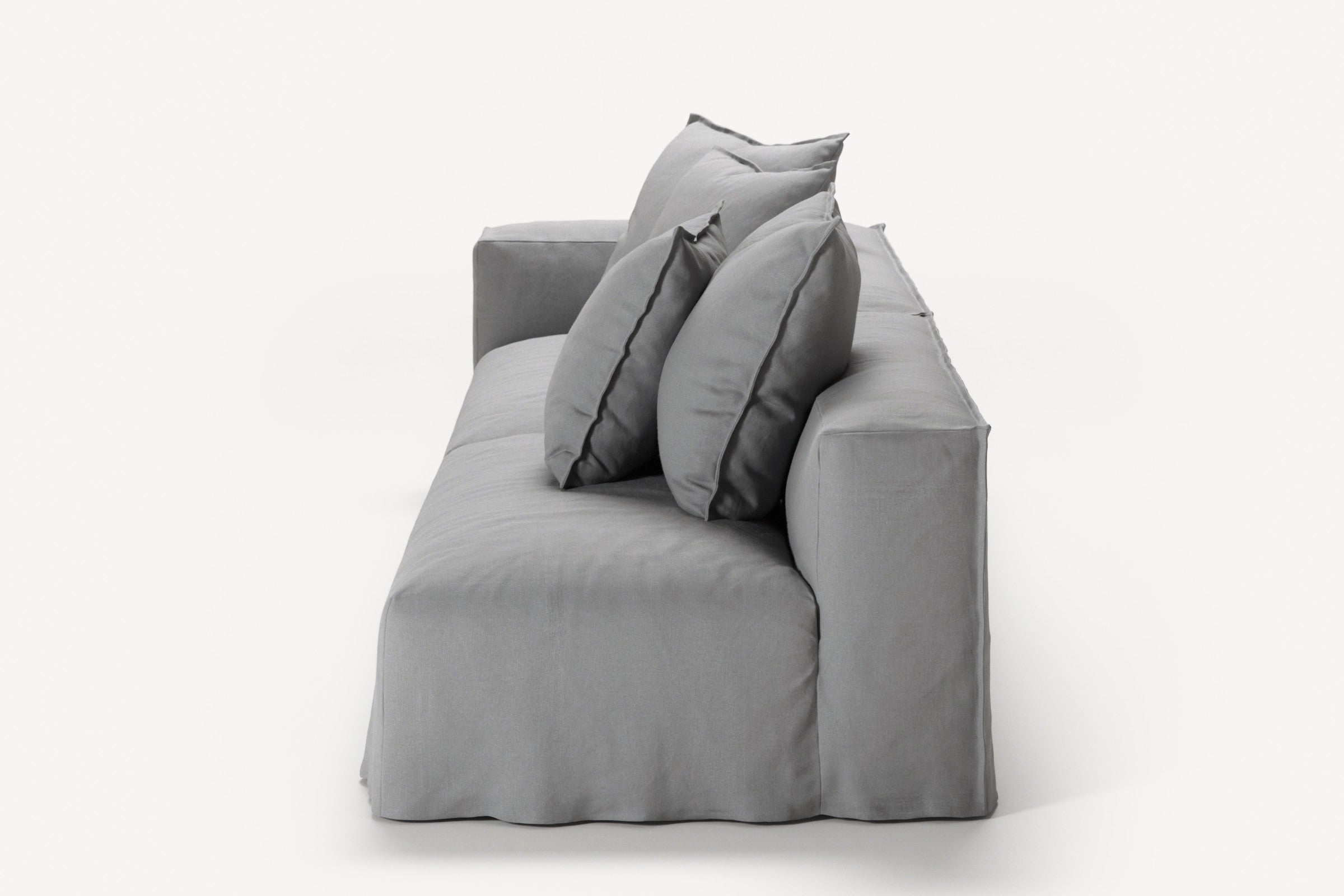 NOMAD - 3 Seat with open end - Right - Brushed Cotton Light Gray