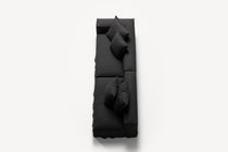 NOMAD - 3 Seat with open end - Right - Pure Linen Dark Charcoal