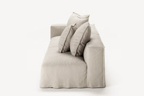 NOMAD - 3 Seat with open end - Right - Pure Linen Off-White