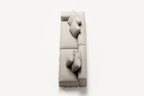 NOMAD - 3 Seat with open end - Right - Pure Linen Off-White