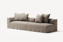 NOMAD - 3 Seat with open end - Right - Pure Linen Pale Gray
