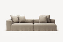 NOMAD - 3 Seat with open end - Right - Pure Linen Sandy Beige