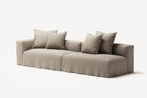 NOMAD - 3 Seat with open end - Right - Pure Linen Sandy Beige