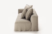 NOMAD - 3 Seat with open end - Right - Pure Linen Sandy Beige