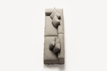 NOMAD - 3 Seat with open end - Right - Pure Linen Sandy Beige