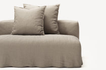 NOMAD - 3 Seat with open end - Right - Pure Linen Sandy Beige