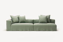 NOMAD - 3 Seat with open end - Right - Pure Linen Vivid Green