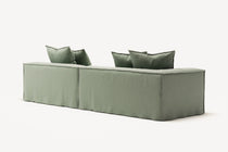 NOMAD - 3 Seat with open end - Right - Pure Linen Vivid Green