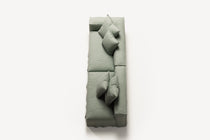 NOMAD - 3 Seat with open end - Right - Pure Linen Vivid Green