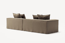 NOMAD - 3 Seat with open end - Right - Pure Linen Natural