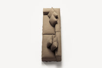 NOMAD - 3 Seat with open end - Right - Pure Linen Natural