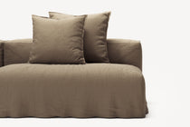 NOMAD - 3 Seat with open end - Right - Pure Linen Natural