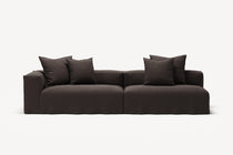 NOMAD - 3 Seat with open end - Right - Pure Linen Truffle Brown