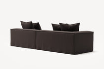 NOMAD - 3 Seat with open end - Right - Pure Linen Truffle Brown
