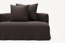 NOMAD - 3 Seat with open end - Right - Pure Linen Truffle Brown