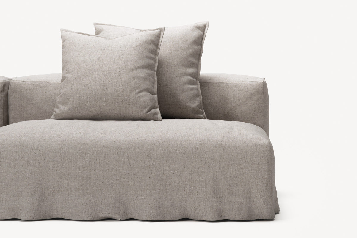 NOMAD - 3 Seat with open end - Right - Textured Blend Beige
